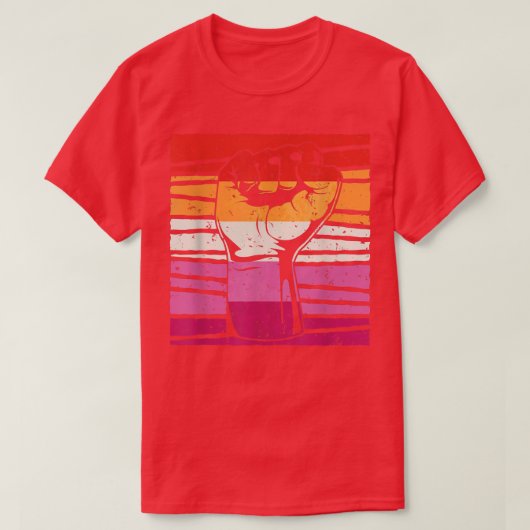 Lesbianisme Pride Fist T-shirt (Design voorkant)