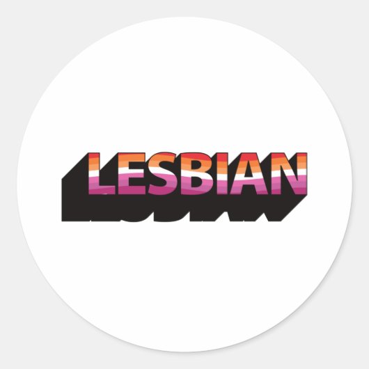 LESBIANNE 3D Vlag Ronde Sticker (Voorkant)