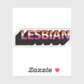 LESBIANNE 3D Vlag Sticker (Vel)