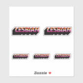 LESBIANNE 3D-vlag Sticker (Vel)