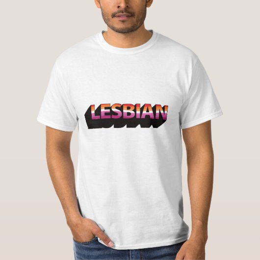 LESBIANNE 3D Vlag T-shirt (Voorkant)