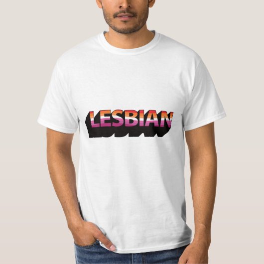 LESBIANNE 3D-vlag T-shirt (Voorkant)