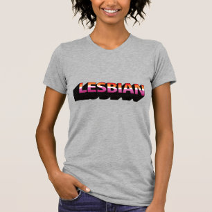 LESBIANNE 3D Vlag T-shirt