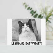 LESBIANS EAT WAT!?! BEDANKKAART (Staand voorkant)