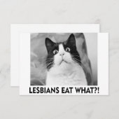 LESBIANS EAT WAT!?! BEDANKKAART (Voorkant / Achterkant)