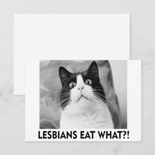 LESBIANS EAT WAT!?! BEDANKKAART (Voorkant / Achterkant)