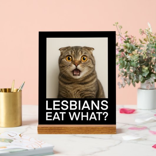 Lesbians Eat What Funny Acryl Bord (Huwelijk)