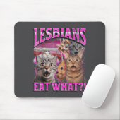 Lesbians Eat What_! Funny Cat Gay Pride Lgbtq Pun  Muismat (Met muis)