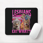 Lesbians Eat What_ Funny Cat Rude Gay Pride Lgbtq  Muismat (Met muis)