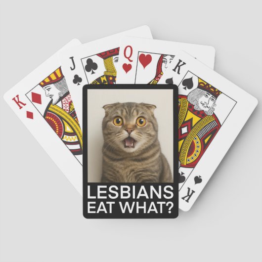 Lesbians Eat What Funny Pokerkaarten (Achterkant)