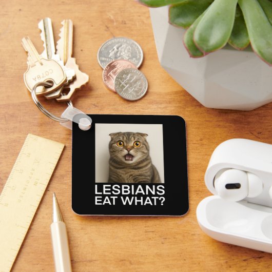 Lesbians Eat What Funny Sleutelhanger (Bureau)