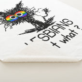 Lesbians eten wat kat Funny Humor pun LGBTQ Pride Sherpa Deken (3/4)