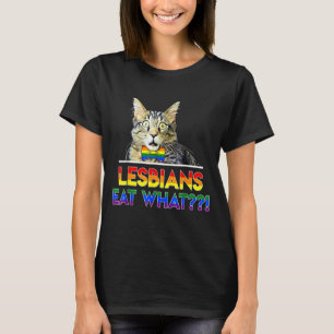 Lesbians eten wat kat Lgbt Kitten Humor T-shirt