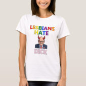 lesbians hate dick t-shirt (Voorkant)