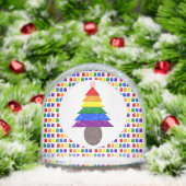 Lesbians Rainbow Christmas Tree and Presents Sneeuwbol (Kerstmis)