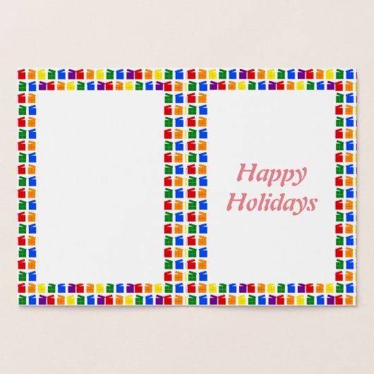 Lesbians Regenboogkerstboom en Cadeaus Folie Kaarten (Binnen)