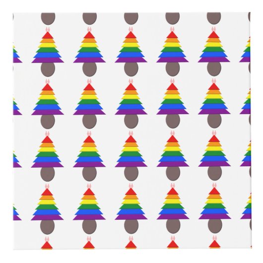Lesbians Regenboogkerstboom en Cadeaus Kubus (Rechts)