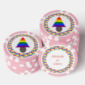 Lesbians Regenboogkerstboom en Cadeaus Poker Chips (Opstapeling)