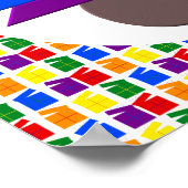 Lesbians Regenboogkerstboom en Cadeaus Poster (Hoek)