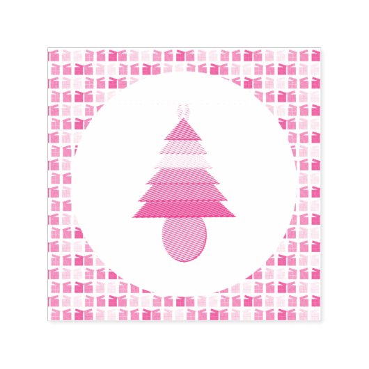 Lesbians Regenboogkerstboom en Cadeaus Zelfinktende Stempel (Design)