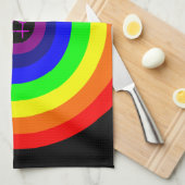 Lesbians Ronde Rainbow Kitchen Towel Theedoek (Quarter Fold)