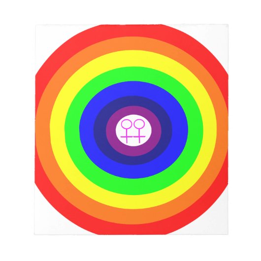 Lesbians Round Rainbow-laptop Notitieblok (Voorkant)