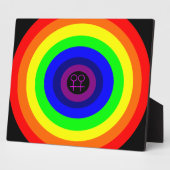 Lesbians Round Rainbow Plaque Fotoplaat (Zijkant)