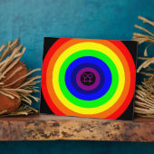 Lesbians Round Rainbow Plaque Fotoplaat (Zijkant)