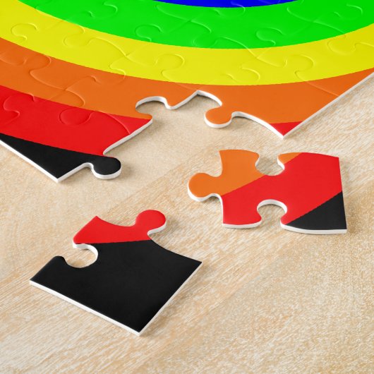 Lesbians Round Rainbow Puzzle Legpuzzel (Zijkant)