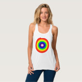 Lesbians Round Rainbow T Shirt (Volledige Voorkant)