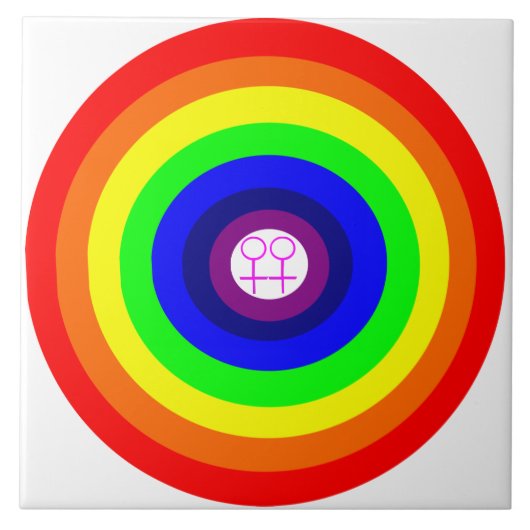 Lesbians Round Rainbow-Tegel Tegeltje (Voorkant)