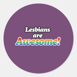 LESBIANS ZIJN FANTASTISCH RONDE STICKER