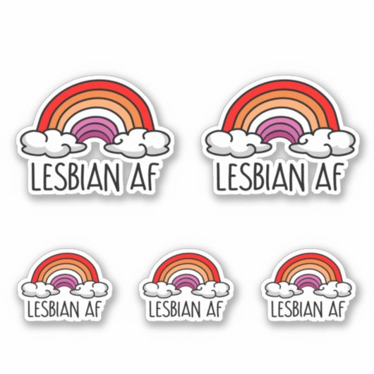 LESBIEN AF STICKER (Voorkant)