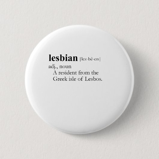 LESBIEN (definitie) Ronde Button 5,7 Cm (Voorkant)