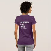 LESBIEN TE HUUR T-SHIRT (Achterkant volledig)