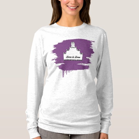 LESBIEN TROUWTAART LIEFDE T-SHIRT (Voorkant)