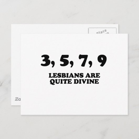 LESBIËN ZIJN QUITE DIVINE BRIEFKAART (Voorkant / Achterkant)