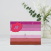 Lesbienne (Lipstick) Briefkaart (Staand voorkant)