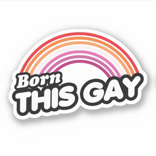 Lesbienne - Zo geboren, zo gay Sticker (Voorkant)