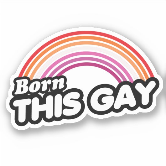 Lesbienne - Zo geboren, zo gay Sticker (Voorkant)