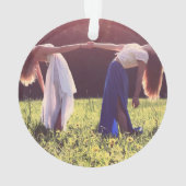 Lesbiennes eerste kerstsneeuw Foto homo Orname Ornament (achterkant)