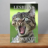 Lesbiennes Eet Wat Grappig Kat Gevouwen Verjaardag