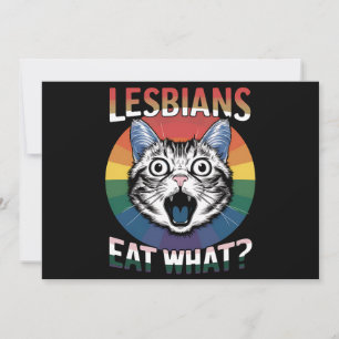 Lesbiennes Eet Wat Kat Humor LGBTQ Pride Flag Kaart