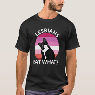Lesbiennes Eet Wat Schattig Zwart Kat Lesbisch Kle T-shirt