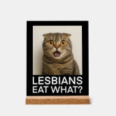 Lesbiennes Eten Wat Grappig Acryl Bord (Voorkant)