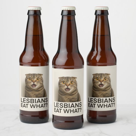 Lesbiennes Eten Wat Grappig Bier Etiket (Flessen)