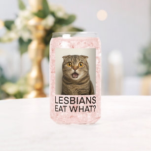 Lesbiennes Eten Wat Grappig Blikvorm Glas