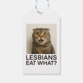 Lesbiennes Eten Wat Grappig Cadeaulabel (Achterkant)