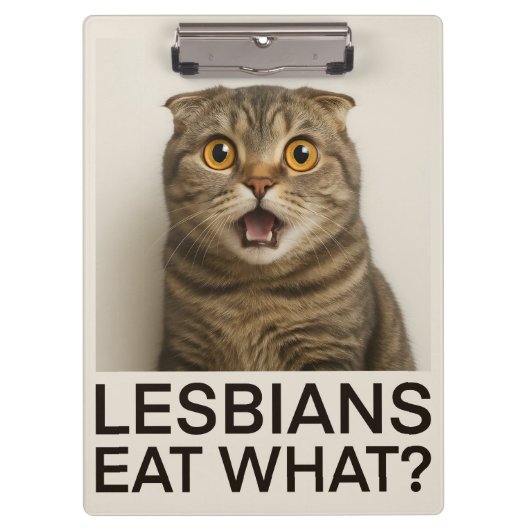 Lesbiennes Eten Wat Grappig Klembord (Voorkant)