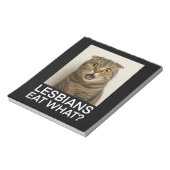 Lesbiennes Eten Wat Grappig Notitieblok (Linkerzijde)